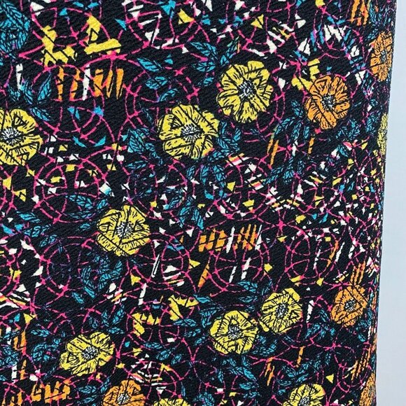 LuLaRoe Cassie Womens XL Floral Abstract Patterned Pull On Pencil Skirt NWT - Picture 6 of 12